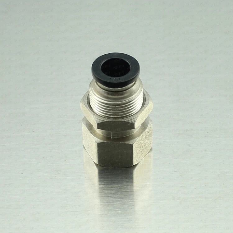 Air Pneumatic Bulkhead Connector Tube OD 1/4" X NPT 1/8" 1/4" 3/8