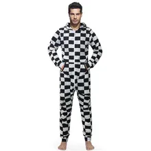 Весна и осень классический черный и белый Принт с капюшоном для дома для мужчин и женщин толстовки брюки и брюки костюм