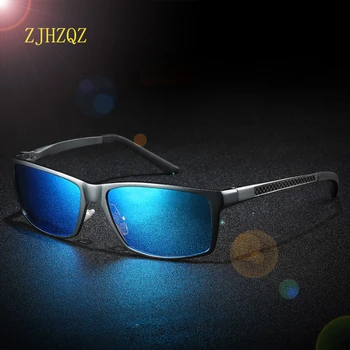 

ZJHZQZ Mens Vintage Polarized Sunglasses Outdoor Driving Glasses Blue Silver Mirrors pilot Eyewears Fashion Male Female Glasses
