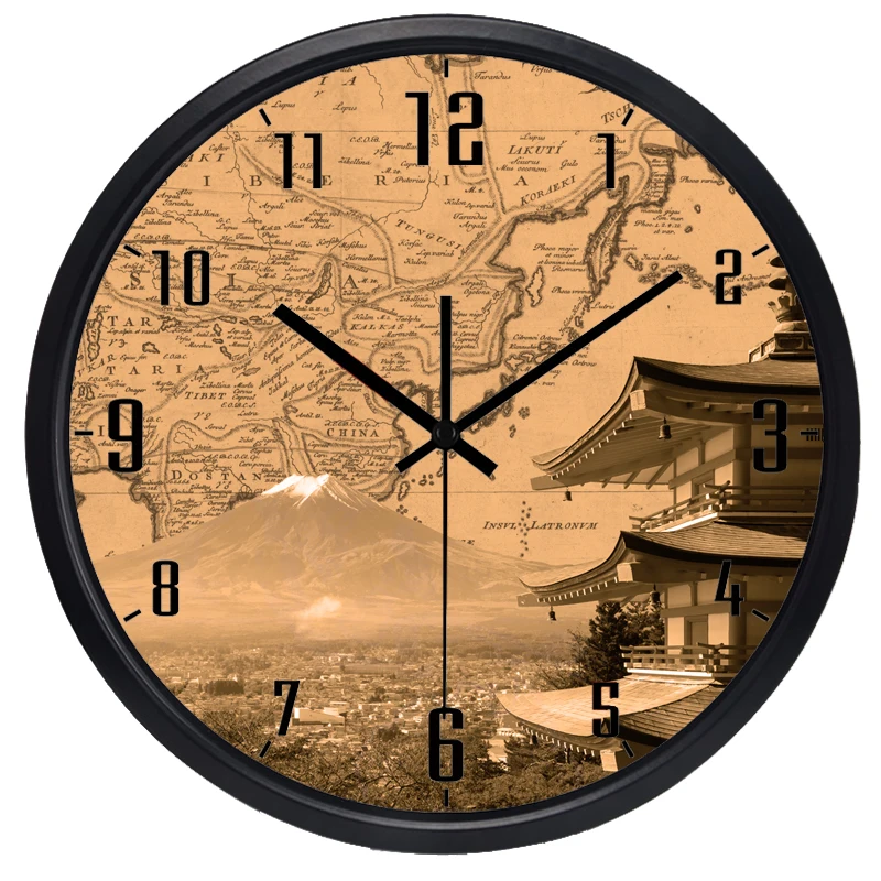 Часы с мировым часовым поясом, Брендовые Часы для лобби, часы с мировыми интересами, цветные часы-карта из крафт-бумаги