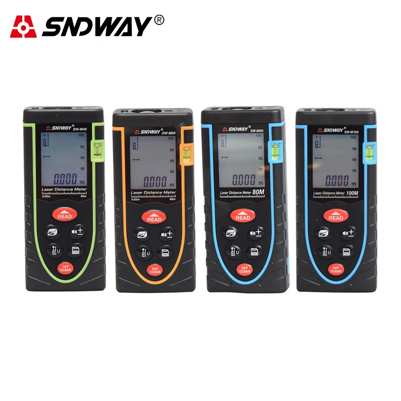 

SNDWAY laser distance meter 40M 60M 80M 100M laser rangefinder range finder laser tape measure build device roulette trena ruler