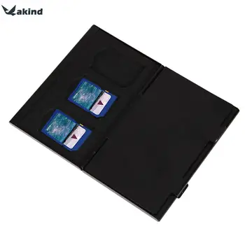 

Portable Deck Aluminium Alloy 8pcs TF + 4pcs SD Memory Cards Storage Box Holder Black