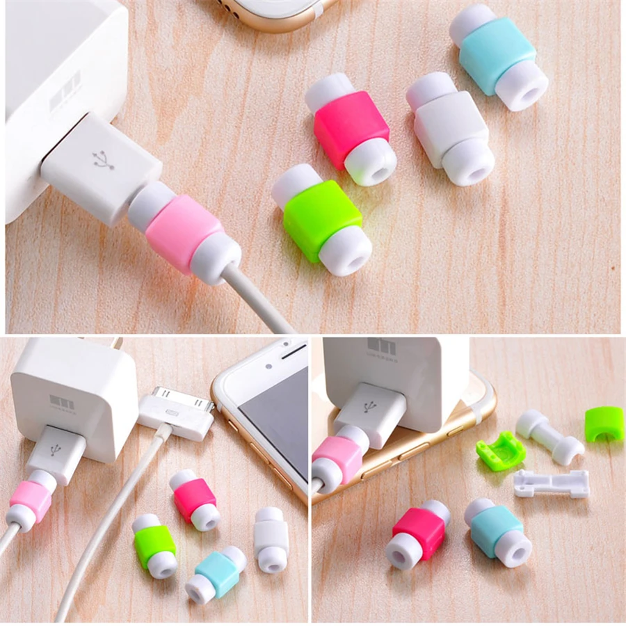 

2019 New Cable Protector Data Line Cord Protective Case Cable Winder Cover for IPhone USB Color Charger Cable Protection Sleeve