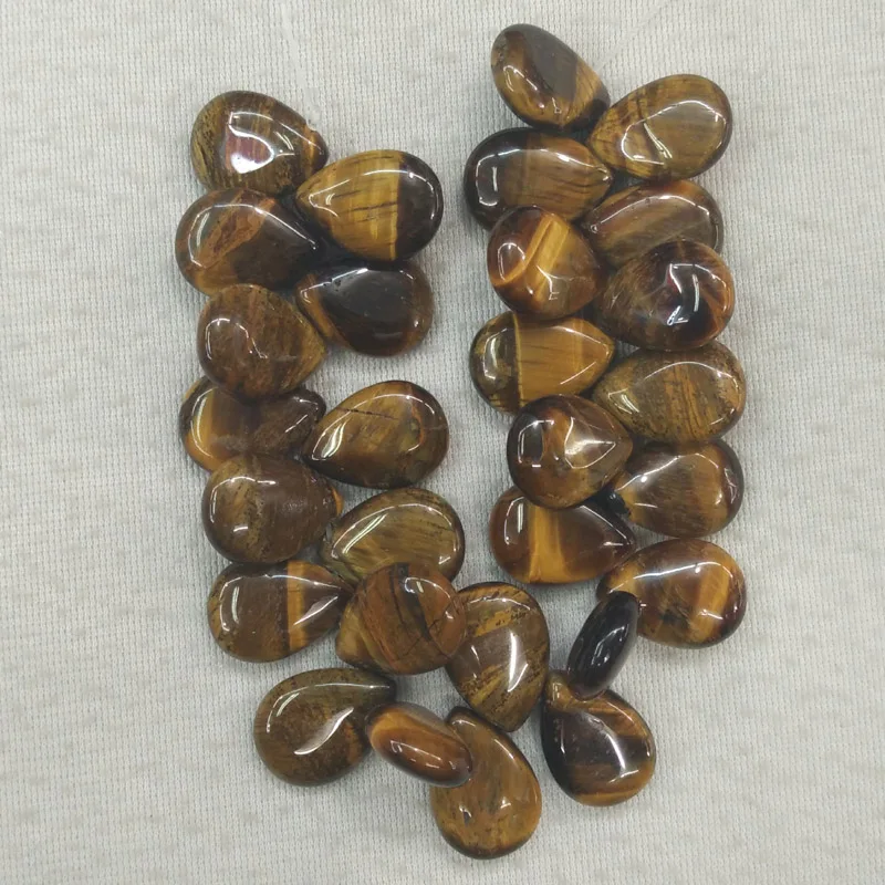 

Wholesale 28pcs/lot 13X18mm Fashion natural tiger eye stone drop CAB CABOCHON teardrop beads for jewelry making free shipping