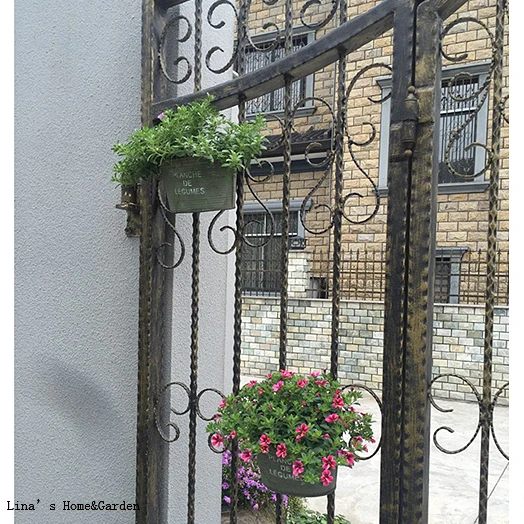 vintage retro galvanized metal zinc wall mini planter (4)