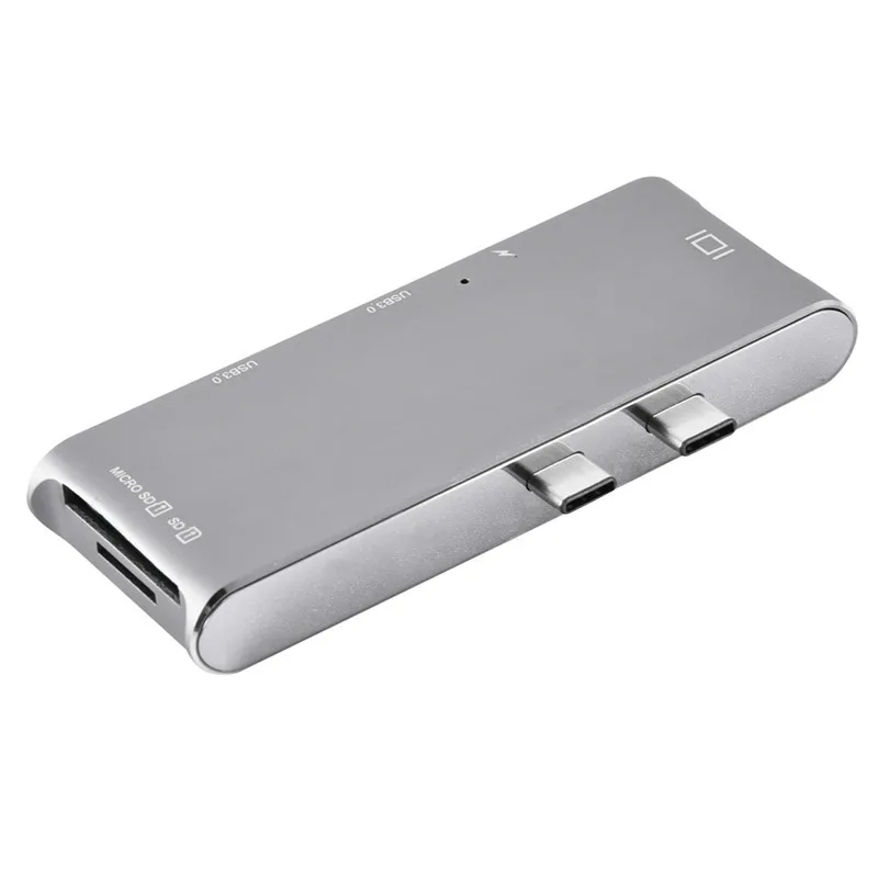 

New Type-c Hub Dual Connector USB-C Converter Card Reader Super Speed HDMI 4K Output USB 3.0 Hub for Computer