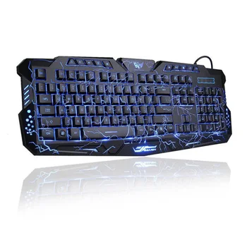 

LED 3 Color Backlight/Crackle M-200 Multimedia Ergonomic USB Gaming Keyboard