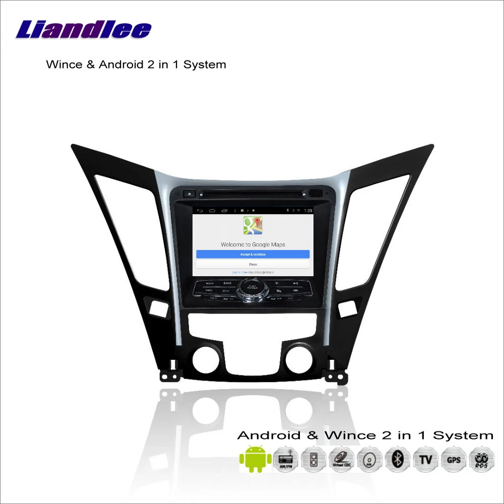 Best Liandlee For Hyundai i45 / i50 / Sonata YF 2010~2013 Car Radio CD DVD Player GPS Navigation Wince & Android 2 in 1 S160 System 1