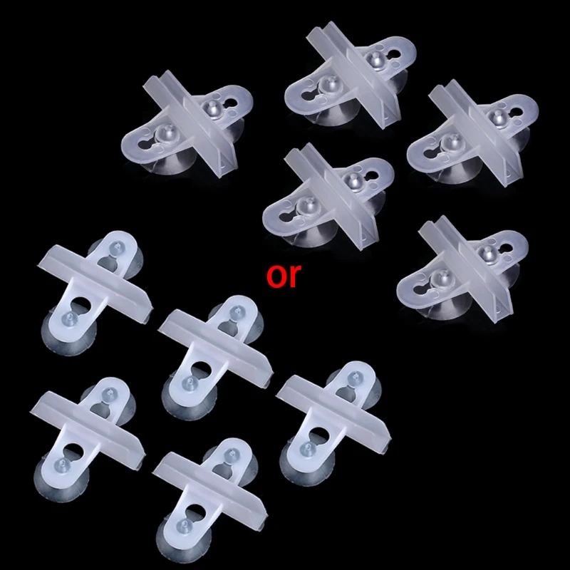 

5pcs Aquarium Fish Tank Divider Suction Cup Divider Plastic Sheet Holder Set New