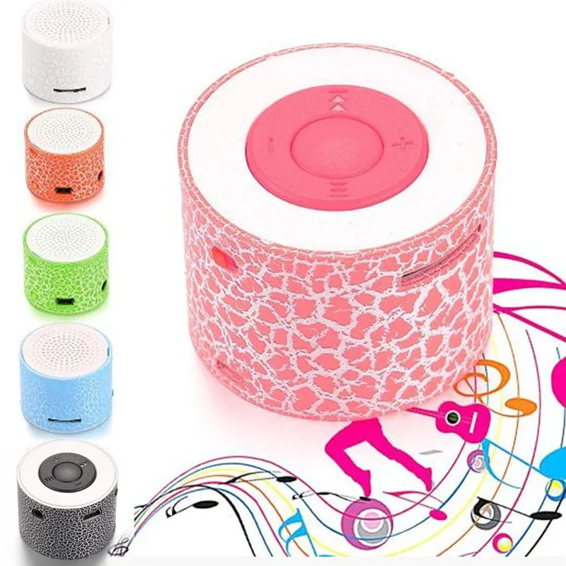 

MP3 LED Light Portable Stereo Bass Speakers Travel Music Player Speaker Support TF Card Nice Gift for Children