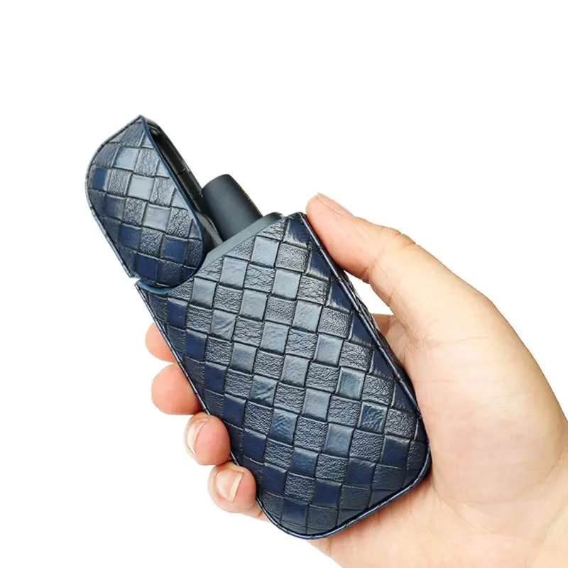 Портативный тканый узор из искусственной кожи чехол защитный чехол сумка для IQOS 2,4 плюс электронная сигарета Vape аксессуары