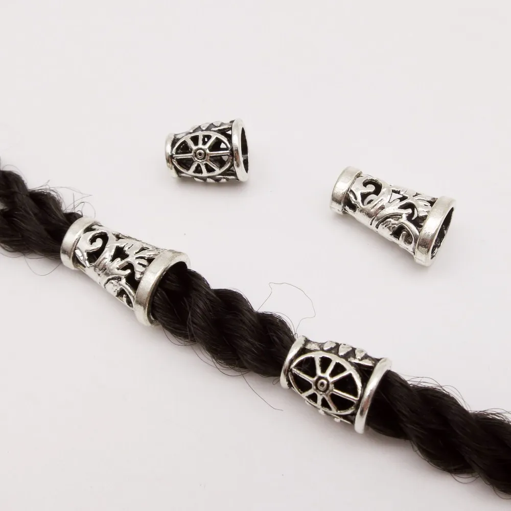 4pcs/pack Tibetan Silver Different 2 Styles Hair Braid Dread Dreadlock