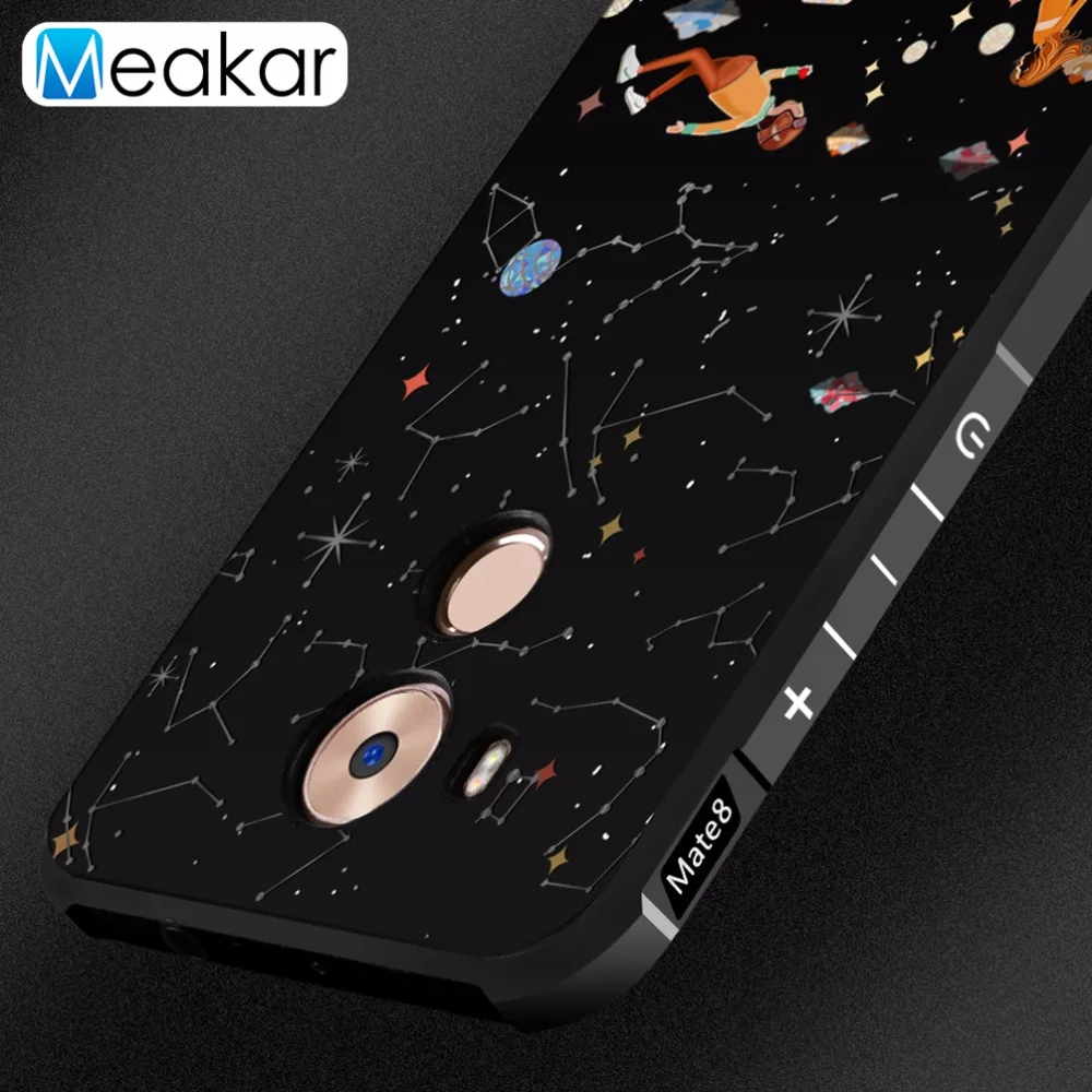 

Relief Painted Pattern Soft Silicon 6.0For Huawei Mate 8 Case For Huawei Ascend Mate 8 Mate8 Cell Phone Back Cover Case