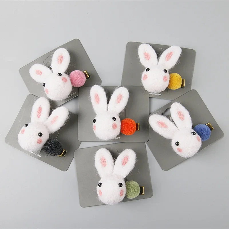 

Korean Fashion Children's Cartoon Hairpins Headwear Girl Personality Super Cute Plush Rabbit Duckbill Clip Hair Accessories