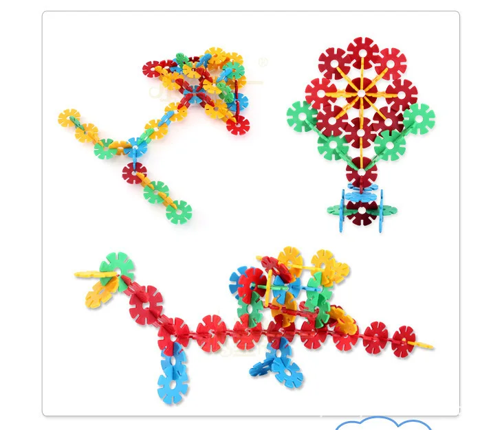 100 шт./лот блоки в виде снежинок DIY Изменение сплайсинга интеллект Необычные игрушки Прямая поставка