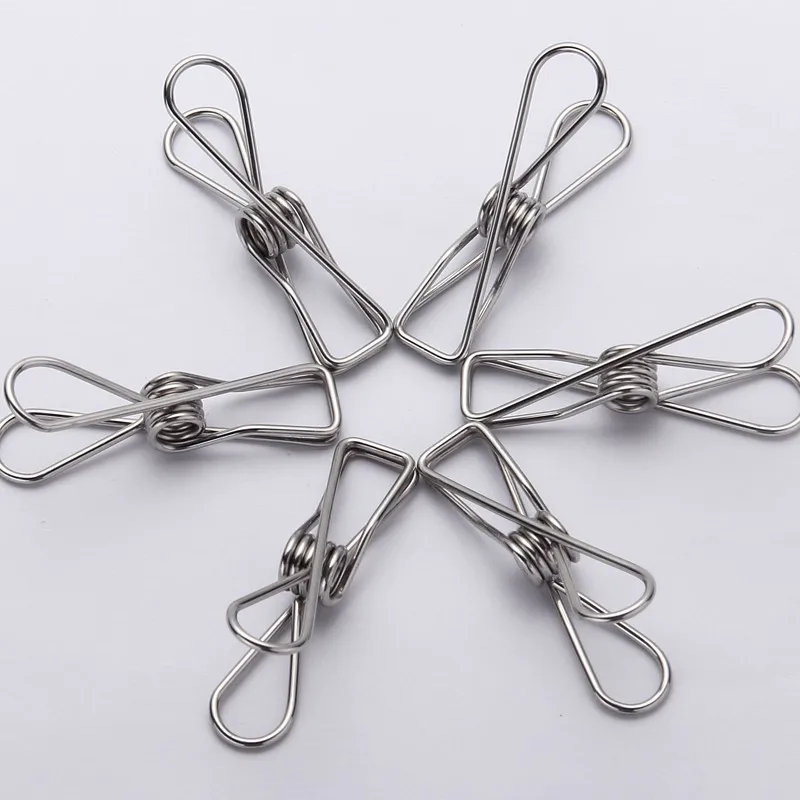 2021 Stainless Steel Wire Clips Clothespins Hanging Clips Hooks Clothes