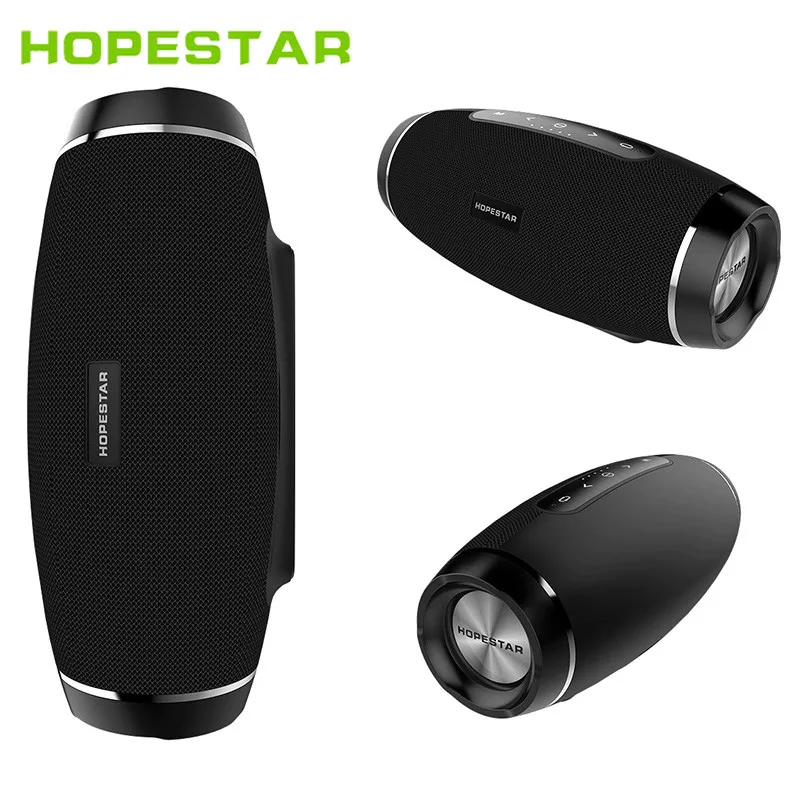 HOPESTAR H27 регби Bluetooth динамик беспроводной мини идеальный звук тяжелый бас стерео музыкальный плеер футбол сабвуфер - Цвет: Черный