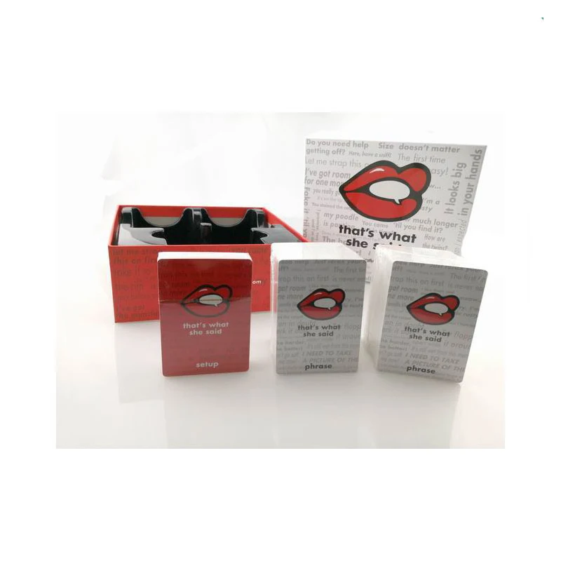 Family Funny Entertainment Paper Card Game Party Gifts That's What She Said Desktop Game Card Adults kids Gathering