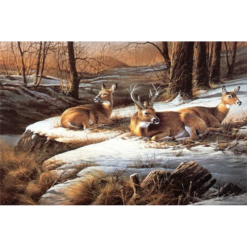 YIKEE diamond painting deer,diamond embroidery accessories,5d diamond