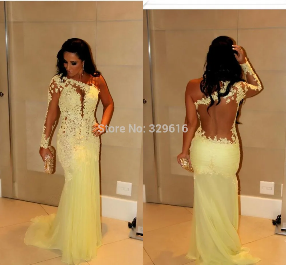 Prom Dress Yellow and Brown