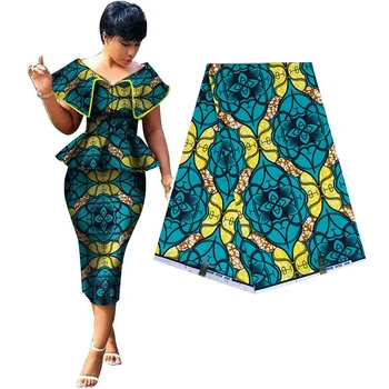 

Africa Ankara Prints Batik Fabric Guaranteed Real Wax 100% Cotton Best Quality Sewing Material For Party Dress Crafts DIY 6yards