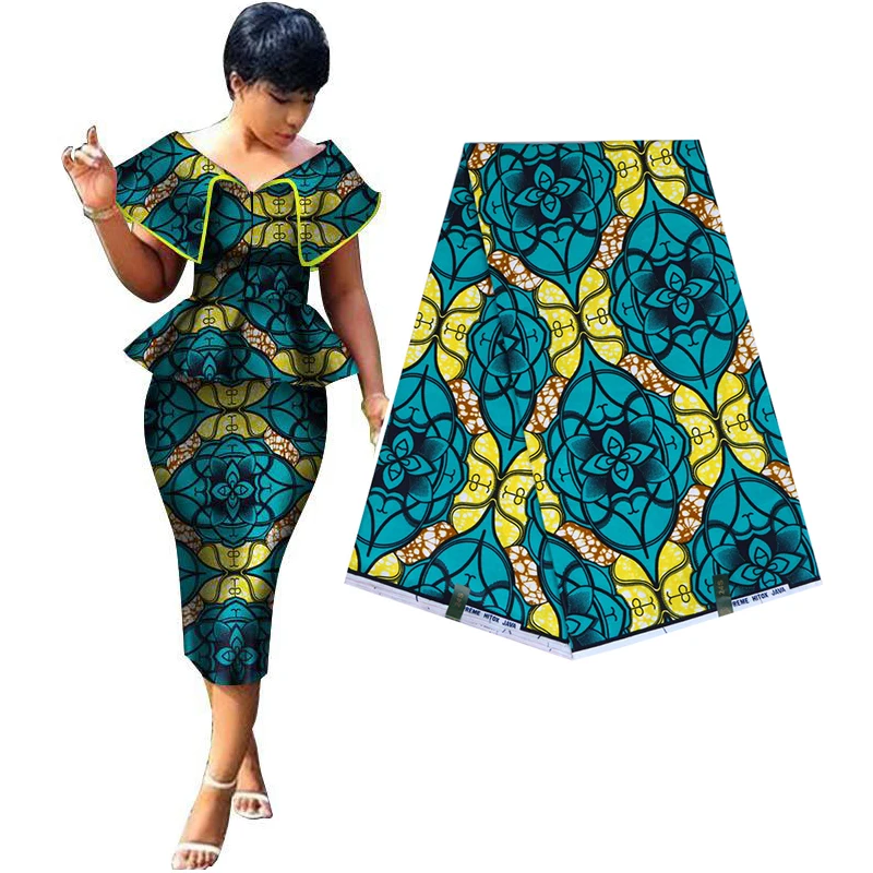

Africa Ankara Prints Wax Fabric JAVA Wax Guaranteed Real Dutch Wax 100% Cotton Best Quality Sewing Material for Dress 6yards