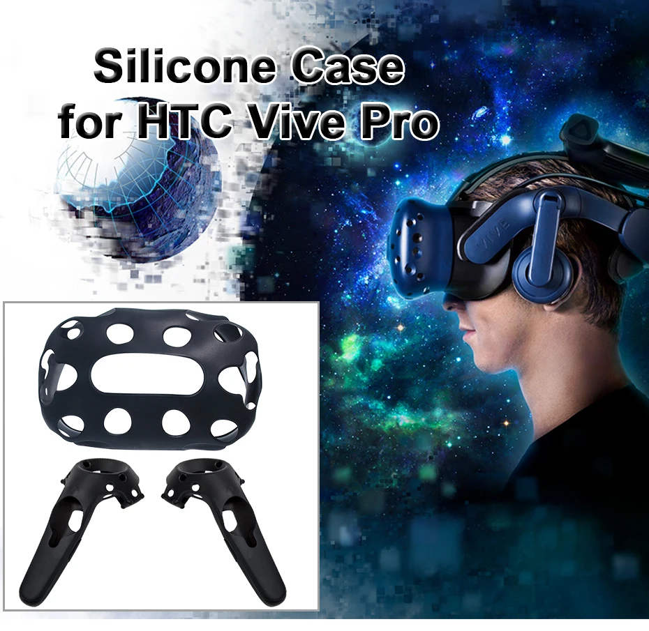 Для htc Vive Pro VR гарнитура виртуальной реальности силиконовая резина для htc Vive Pro протектор шлем контроллер ручка чехол Противоскользящий