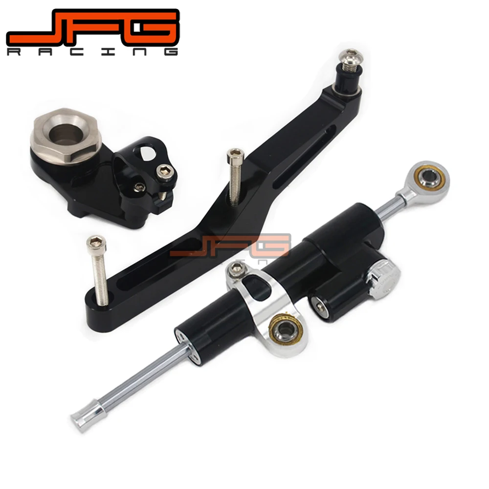 

CNC Steering Damper Stabilizer Linear Reversed Safety Control & Adapter Bracket For KAWASAKI ZX6R ZX-6R 09 10 11 12 13 14 15 16