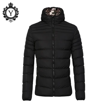 

COUTUDI 2018 Printed Camouflage Winter Jackets Men's Waterproof Thick Warm Coats Reversible Hooded Cotton Padded Jackets Parkas