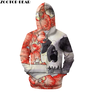 

Petal 3D Zip Hoodie Men Skull Sweatshirt Zipper Hoody Groot Tracksuit Pullover Coat Brand Hoodie Streatwear DropshipZOOTOPBEAR