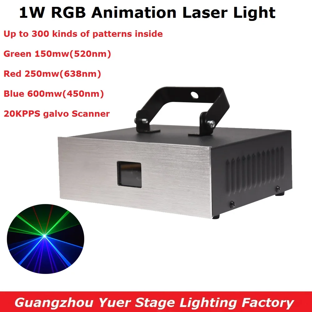 

1W RGB 3IN1 Animation Laser Light DMX 512 Controller Laser Line Scanner Stage Lighting Effect Laser Projector DJ Light Bar Disco