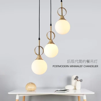 

Rear Modern Loft Glass Led Chandeliers 1/3 Heads Bedroom Dining Room Kitchen LED Pendant Lamps Office Indoor Home Hanging Lamps