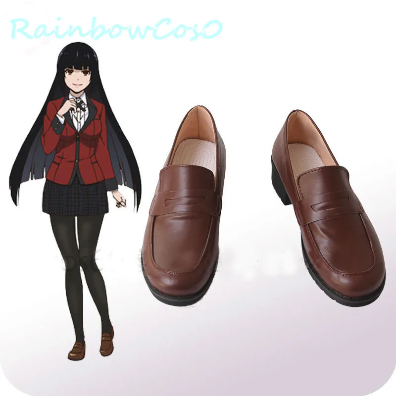 Обувь для костюмированной вечеринки Kakegurui Compulsive Gambler Jabami Yumeko Kirari momoboami Ботинки в
