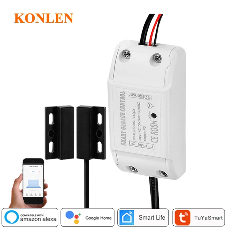 Tuya Wifi Automatic Garage Door Controller Car Electric Gate Opener Relay Switch Smart Life App Remote Home Control Alexa Google Building Automation Aliexpress