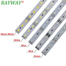Кухня светильник 8520 7020 5730 5630 2835 Светодиодные ленты под шкаф светильник 12V 0,5 м светодиодный бар светильник белый теплый светодиодный жесткой полосы 10 шт./лот