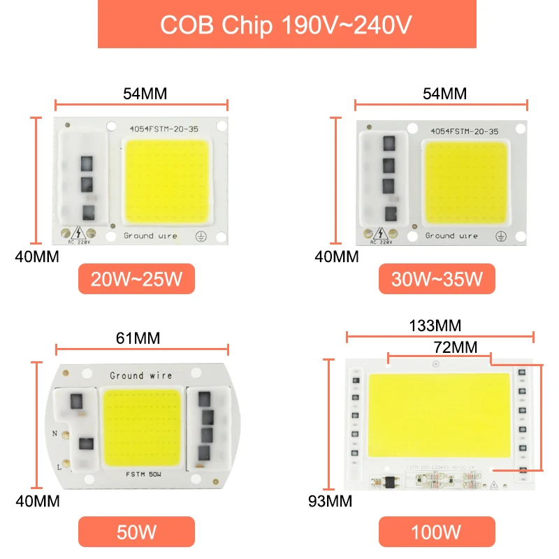 Светодиодный светильник для выращивания, COB/UV, полный спектр/теплый/холодный белый, переменный ток 220 в 240 в, 20 вт, 30 вт, 50 вт, 100 вт, для выращивания цветов