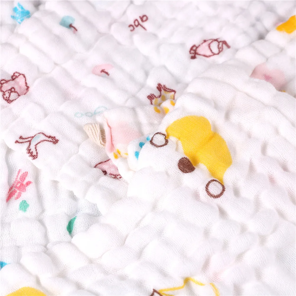 Новинка, распродажа, хлопковые газовые нагрудники полотенца для купания с мультяшным лицом для новорожденных, 28*28 см, квадратные полотенца для кормления, носовой платок