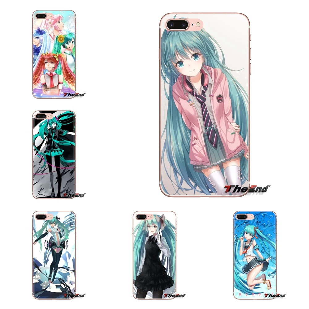 Прозрачный чехол из ТПУ для iPod Touch Apple iPhone 4 4S 5 5S SE 5C 6 6S 7 8 X XR XS Plus MAX anime Girls Hatsune Miku