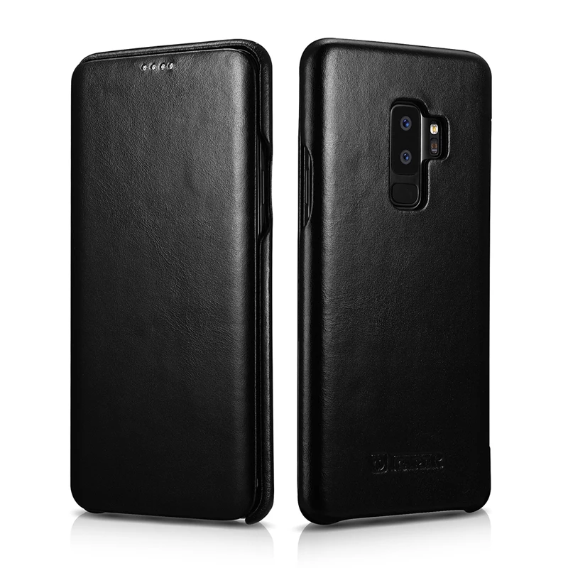 Original ICARER Genuine Leather Flip Case For Samsung Galaxy S9/ S9 Plus Cover Full Edge Closed Original Cell Phone Cases Fundas
