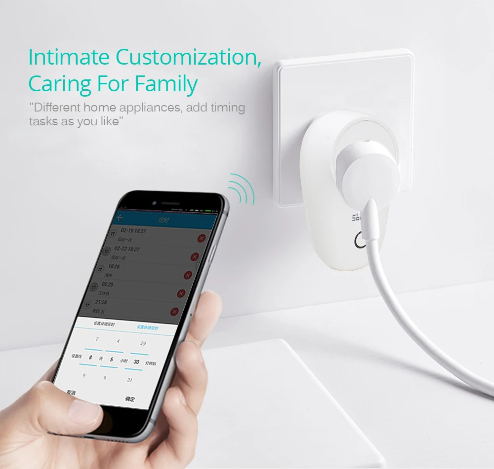 Sonoff S26 Базовая WiFi умная розетка AU/CN/EU/UK/US Беспроводная вилка умный дом переключатель питания розетки работают с Alexa Google Assistant
