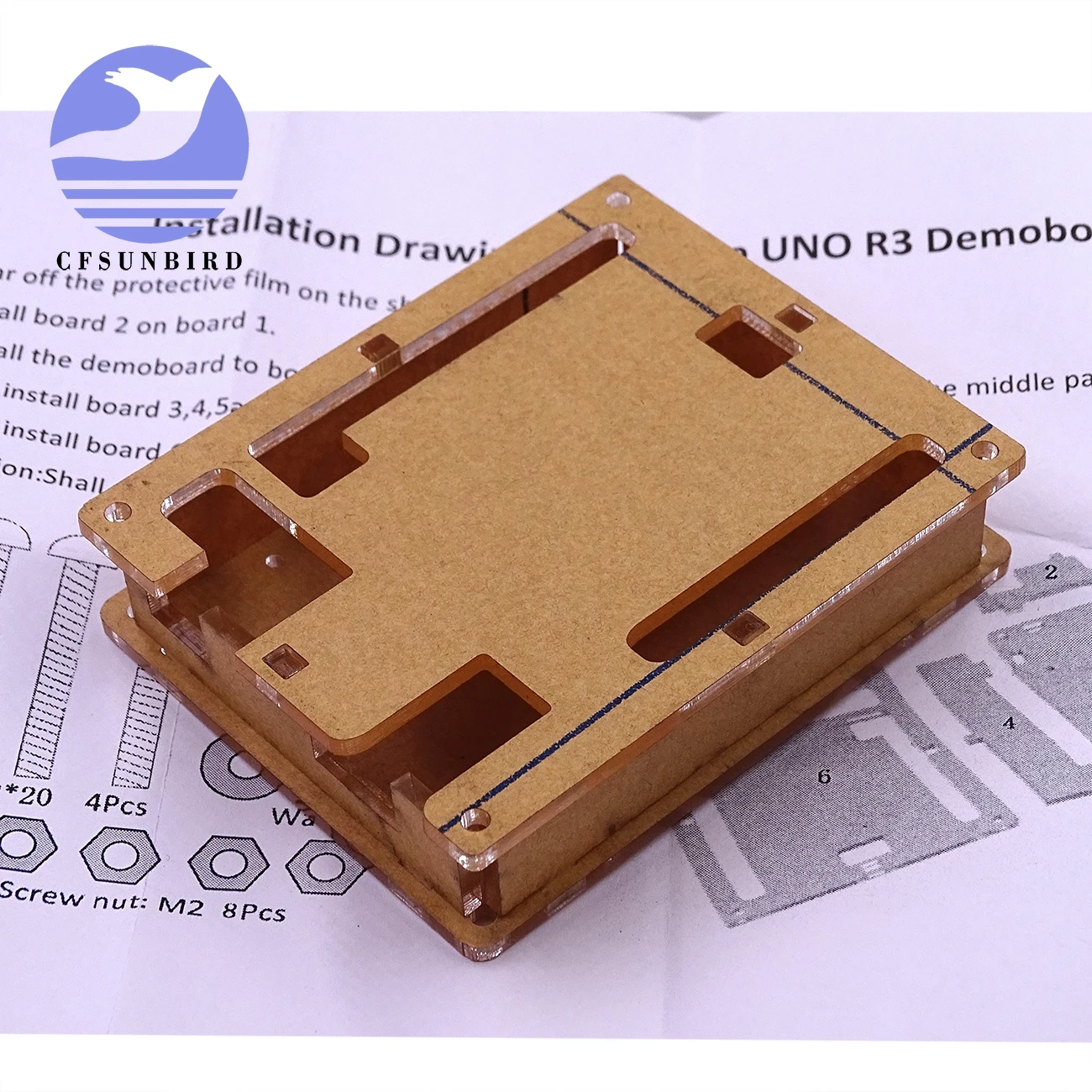 Один комплект UNO R3 корпус акриловый прозрачный бокс чехол Корпус для Arduino Uno плата