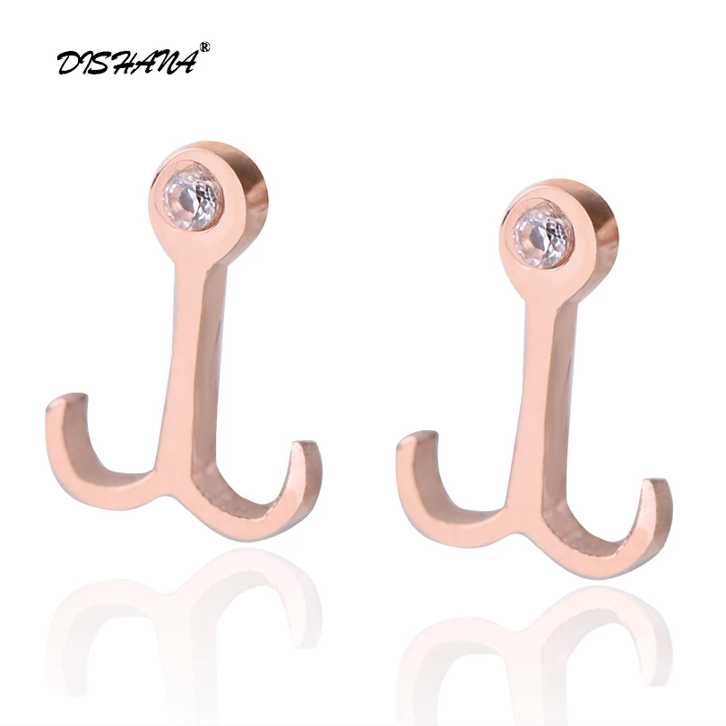 

Titanium Plated Vintage Jewelry Earrings Retro Anchor Stud Earrings with Rhinestone for Women Fashion Jewelry(E0317)