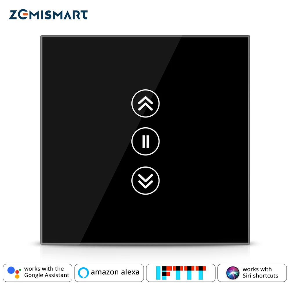 Elétrica para Curtians Smart Switch Cortina Wifi Tuya Vida Inteligente App Controle Sombra Rolo Muda 110 v 220 Preto