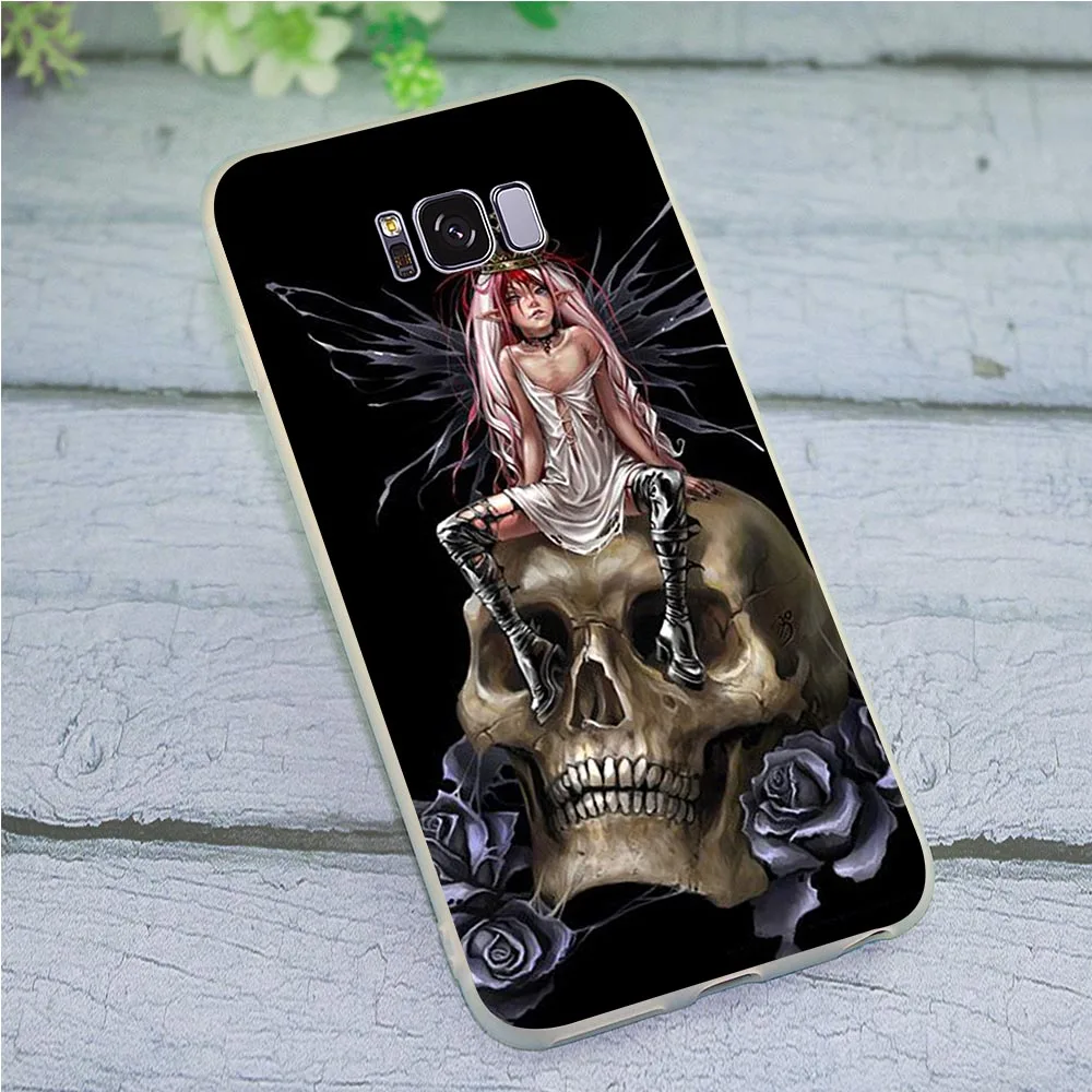 

Cover for Samsung Galaxy A20 A30 Gothic Skull Fairy Phone Case for A40 A50 A70 J3 J5 J6 J7 A5 2017 A6 A7 2018 A8 A9 A10