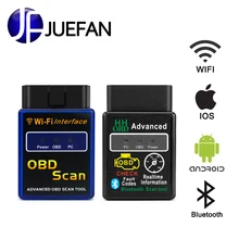 Wi-Fi+ bluetooth obd 2 CAN-bus интерфейс ELM 327 OBD2 сканер Поддержка Android/IOS/PC система диагностический инструмент