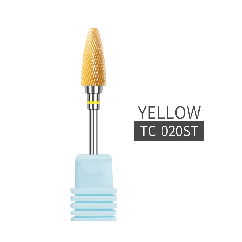 Lidan керамическое сверло для ногтей, электрические принадлежности для ногтей, наждачная бумага, аксессуары для ногтей - Цвет: TC-020ST-yellow