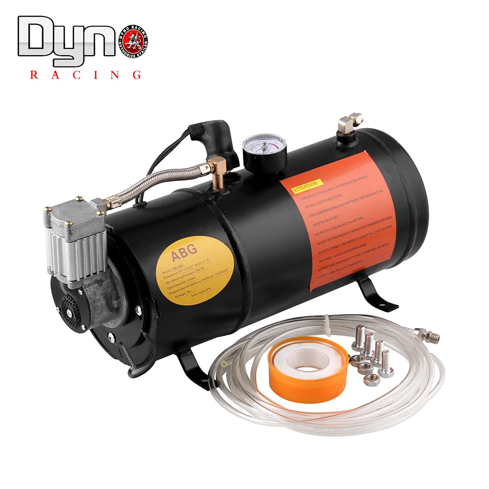

12v Air Compressor with 3 Liter Tank for Air Horn Train Truck RV Pickup 150 PSI OT200-BK +air horn