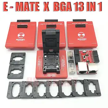 New MOORC E-MATE X E MATE PRO BOX EMATE EMMC BGA 13in 1 SUPPORT 100 136 168 153 169 162 186 221 529 254 easy jtag plus