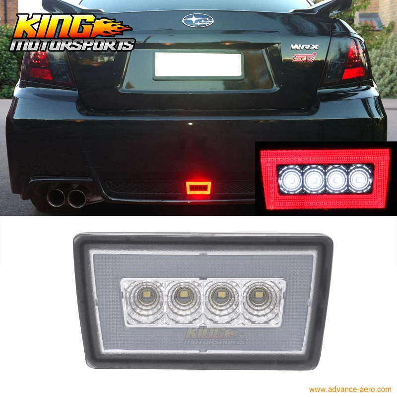clear lens f1 style led rear foglight 3rd brake backup wrx f1 brake light