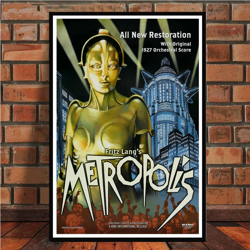 Retro Metropolis Germany Vintage Movie Film Fritz Lang Poster Wall Art Picture Posters and Print Canvas Painting Room Home Decor - Color: 0015